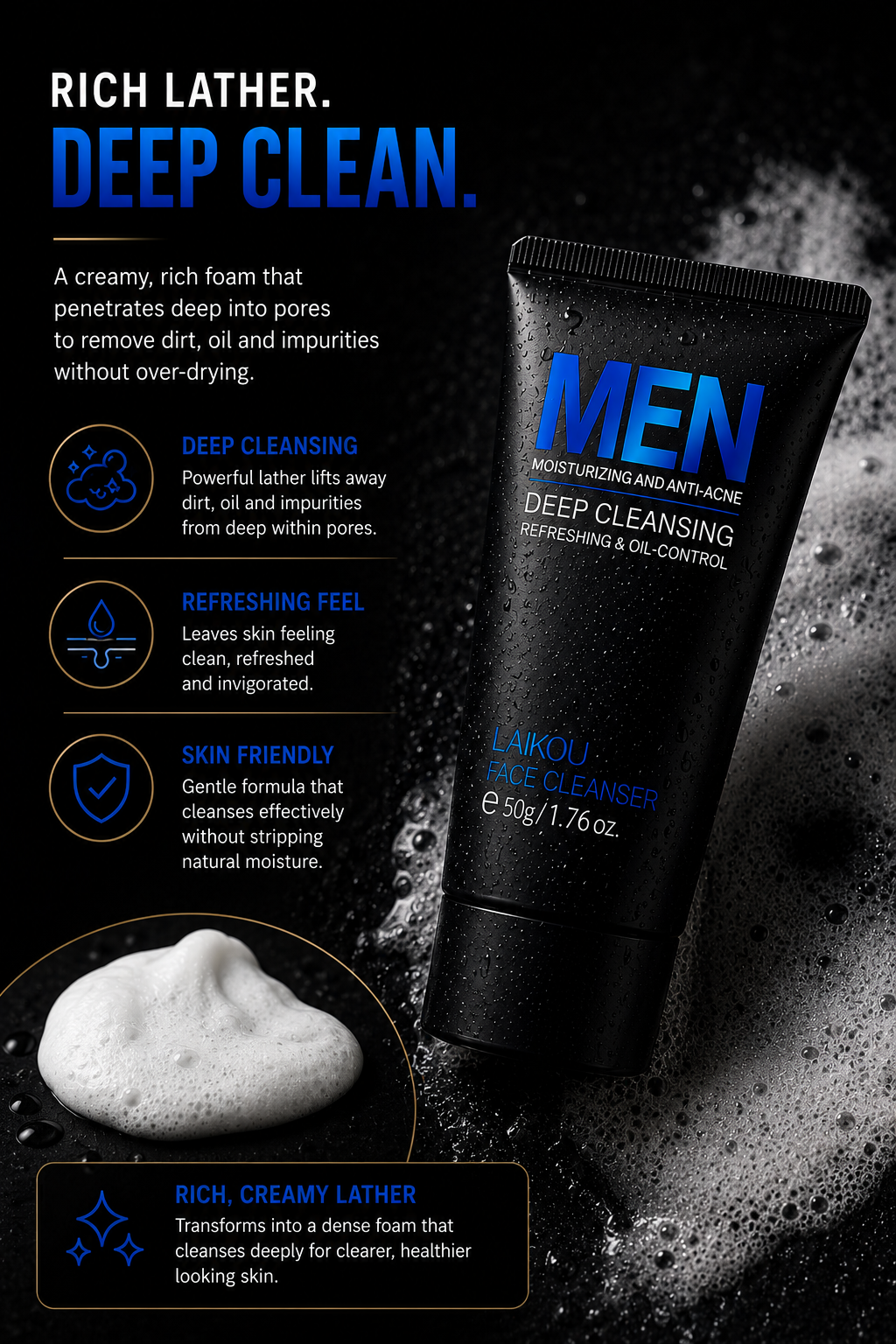 Plain & Proven Men's Daily Cleanser
