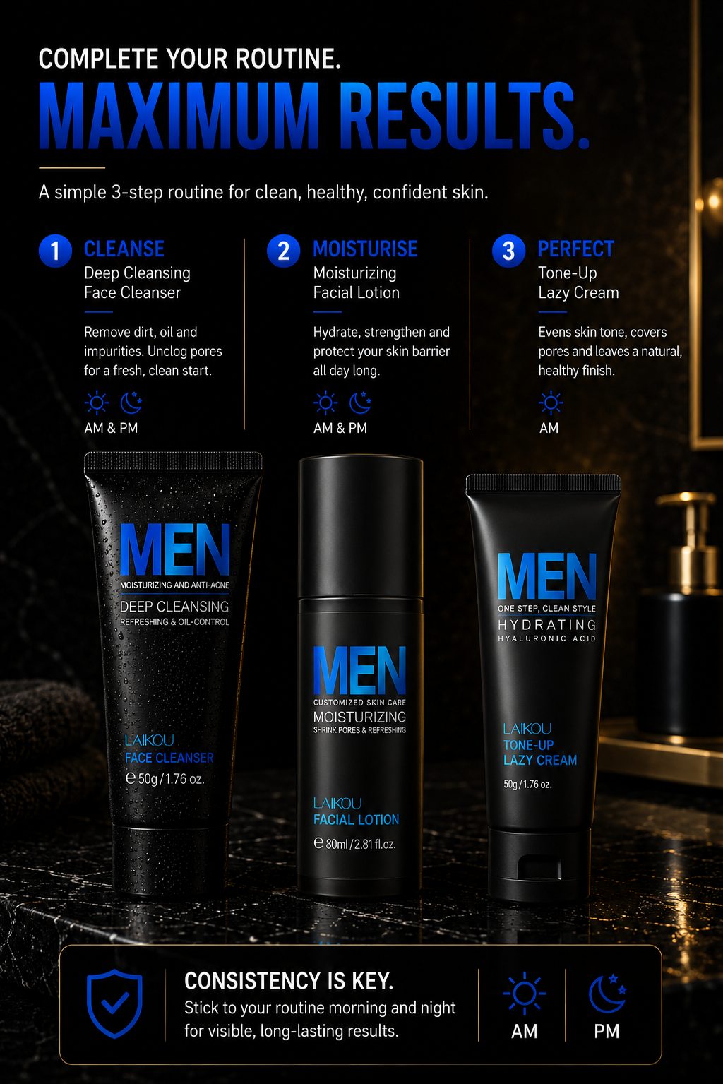 Plain & Proven Men's Face Moisturizer