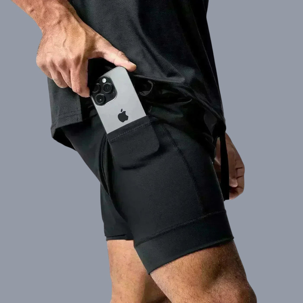 P&P Dual-Layer Run Shorts