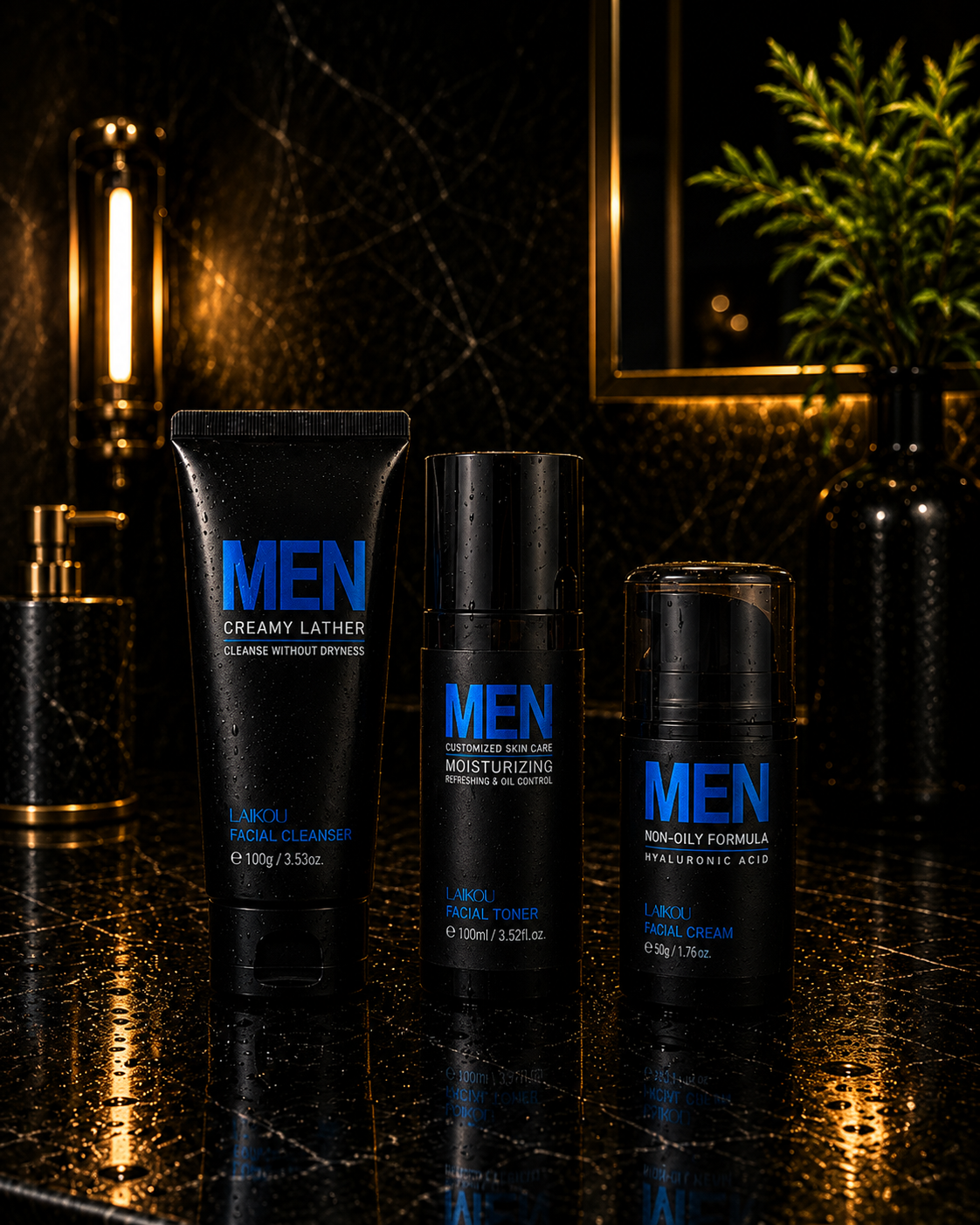 Plain & Proven Men's 3-Step Skincare Routine