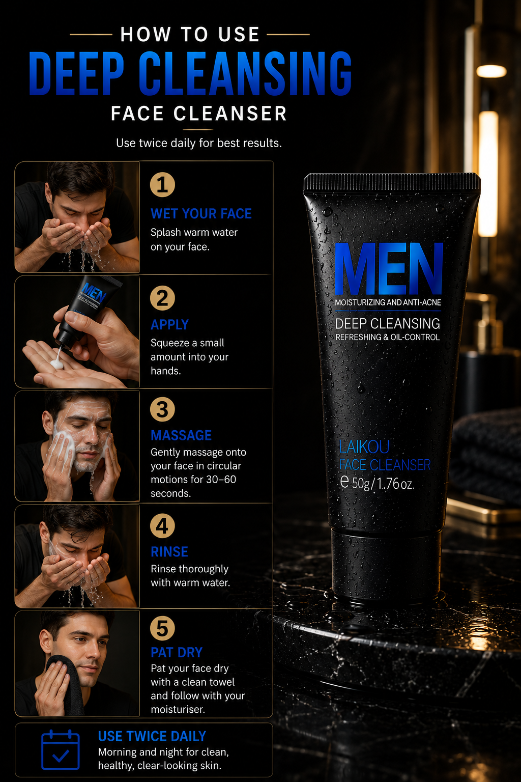 Plain & Proven Men's Daily Cleanser