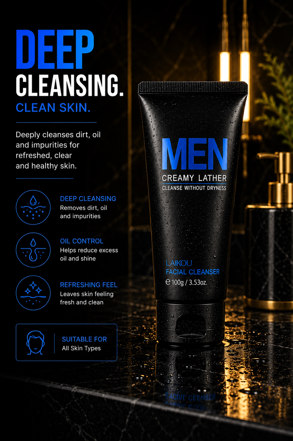 Plain & Proven Men's 3-Step Skincare Routine